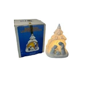 Vintage Lighted Nativity For Christmas Around The World‎ Bone China Jesus Read